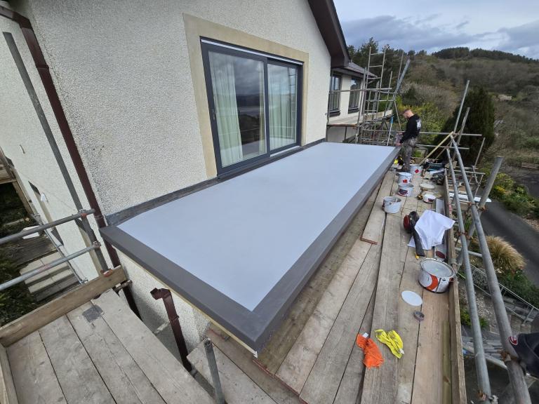 The owners opted for the Poly Roof Protec 20 year system - creating a balcony that will last