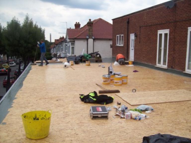 Small areas of the roof were exposed to strip back to the underlying steel frame structure