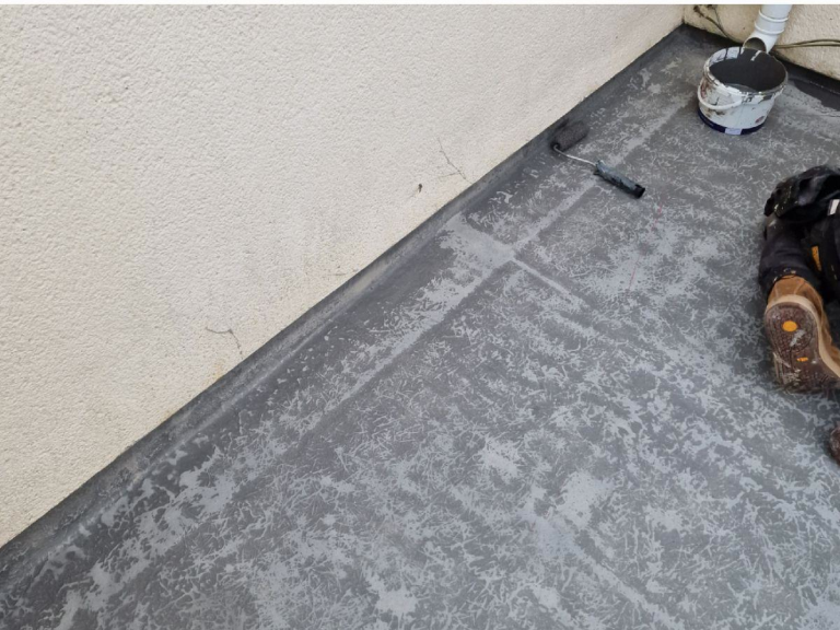To begin with the area was cleaned and sealed