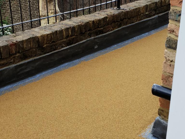The same area before application of the final coat