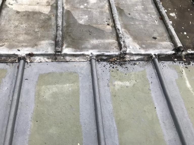 The new polymer panel-work being installed