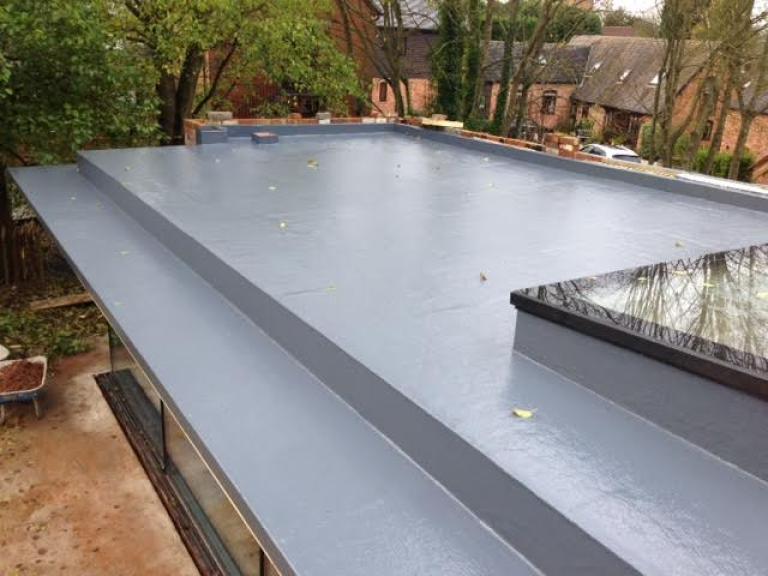 With large patio doors below, the roof required additional insulation