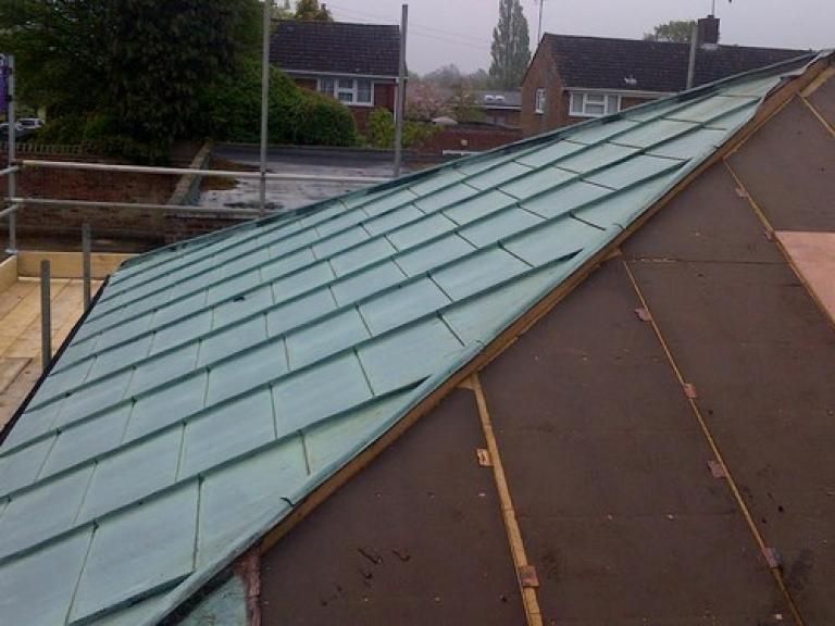 After removing the remaining copper, we over-boarded with compressed board